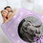 Custom Pet Photo and Name Fleece Blanket