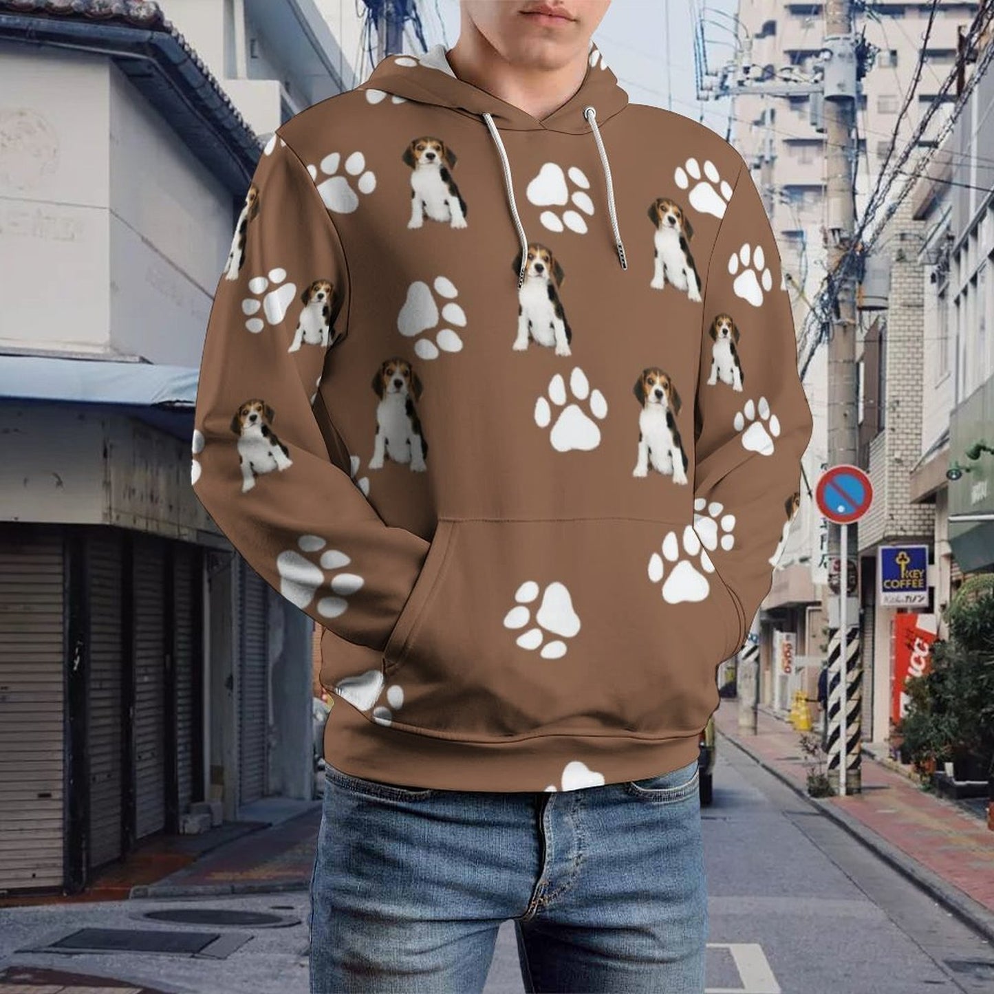 Custom Pet Paws Men's Hoodie