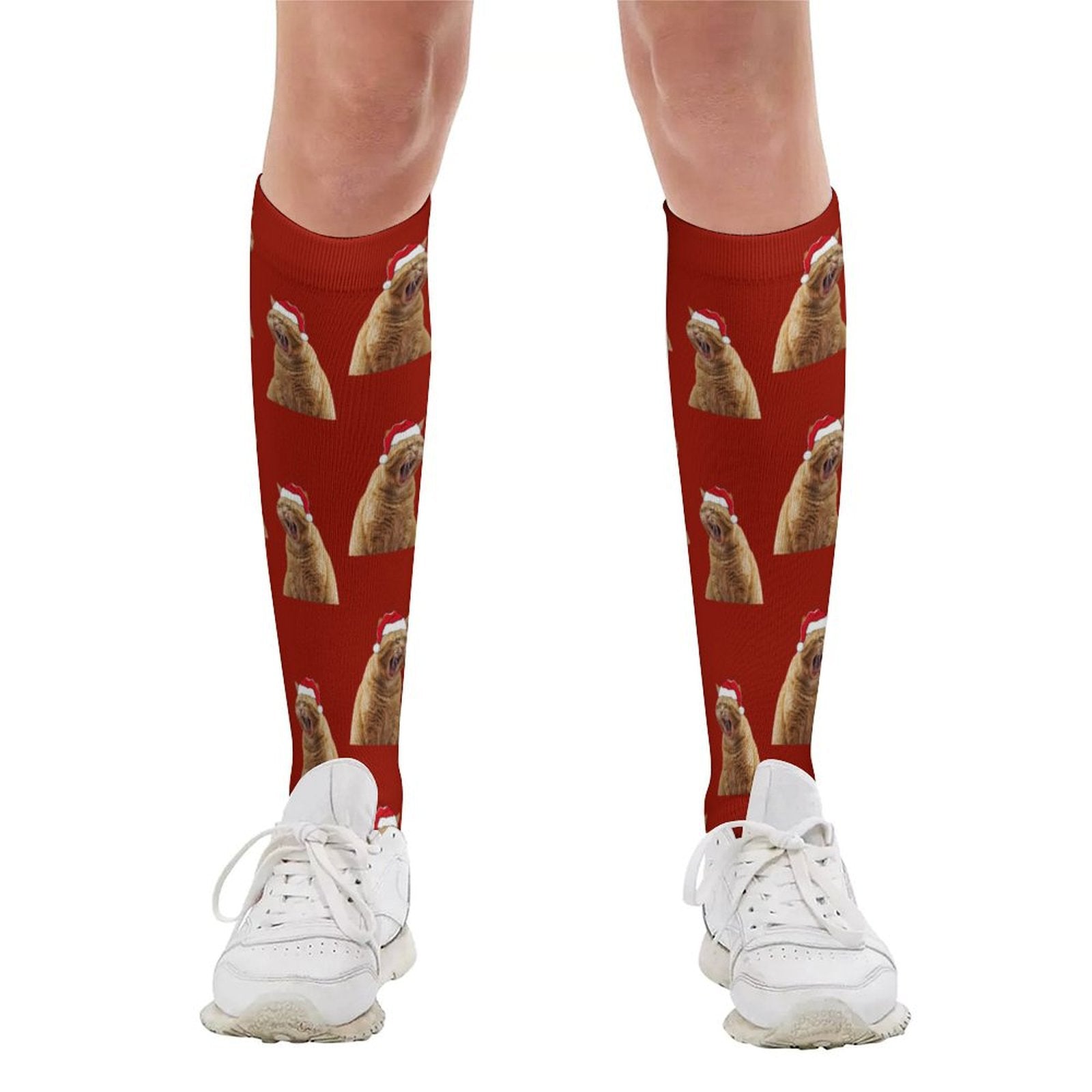 Custom Pet Christmas Socks-Red-WEPRINTME-2