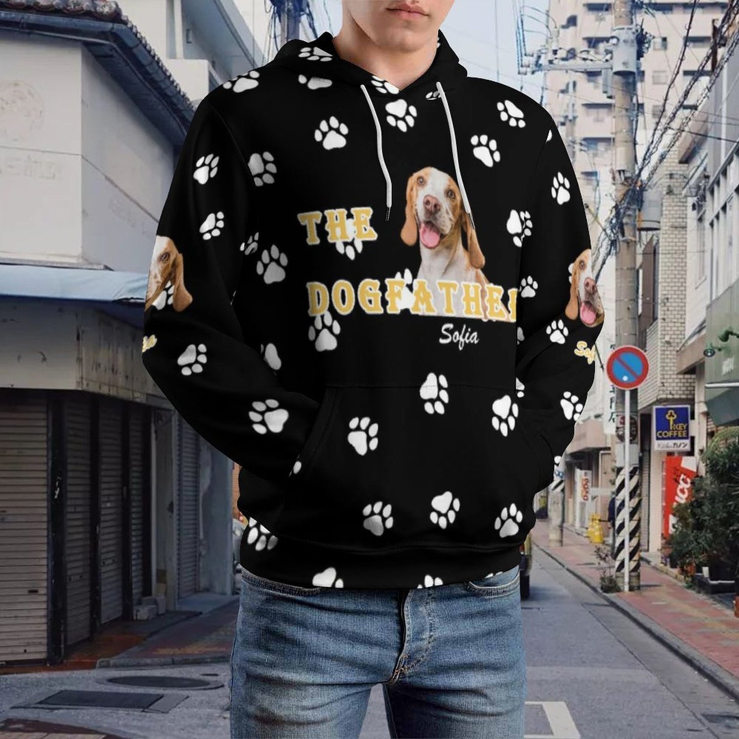 Custom Dog The Dogfather Men's Hoodie