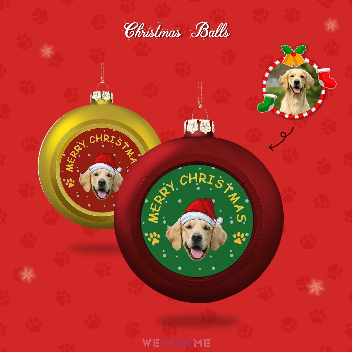 Personalized Pet Face Christmas Balls-WEPRINTME-1