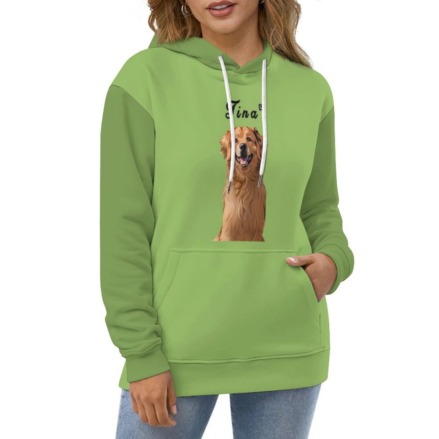 Custom Pet Face and Name Comic Pet Unisex Hoodie