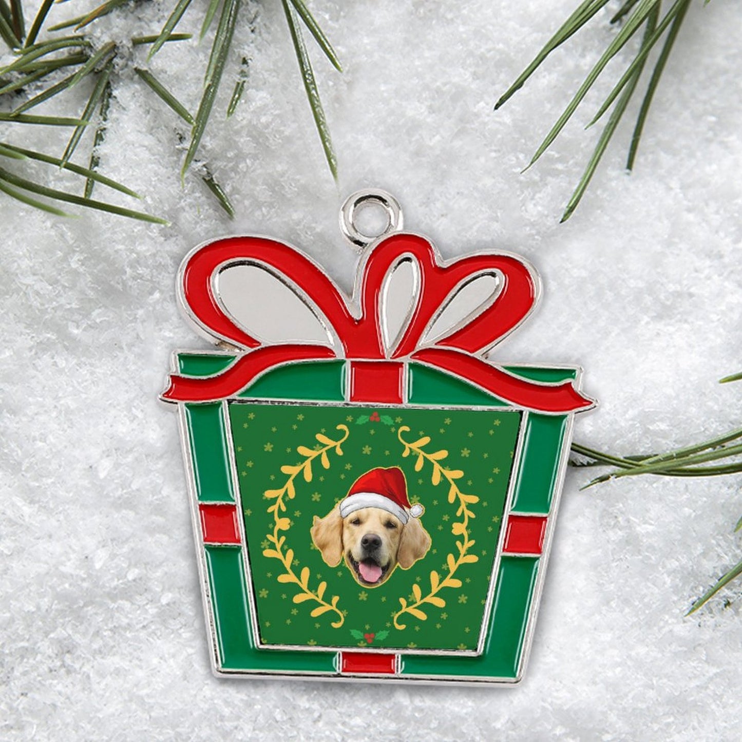 Personalized Pet Face Alloy Christmas Ornaments-WEPRINTME-10