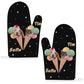 Custom Pet Face Ice Cream Oven Mitts and Pot Holders Sets