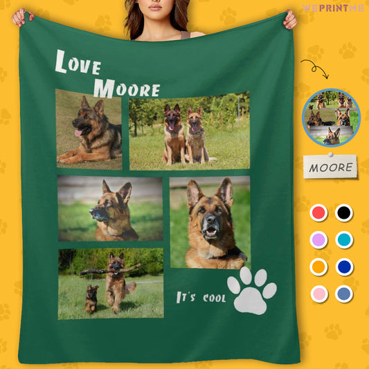 Custom Pet Photos It's Cool Fleece Blanket