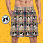 Custom Pet Men's Pajama Pants Best Dad Ever Tartan Pajama Shorts