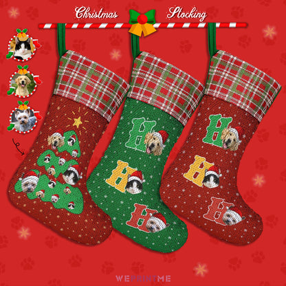 Personalized Pet Face Sequined Christmas Stockings-WEPRINTME-1