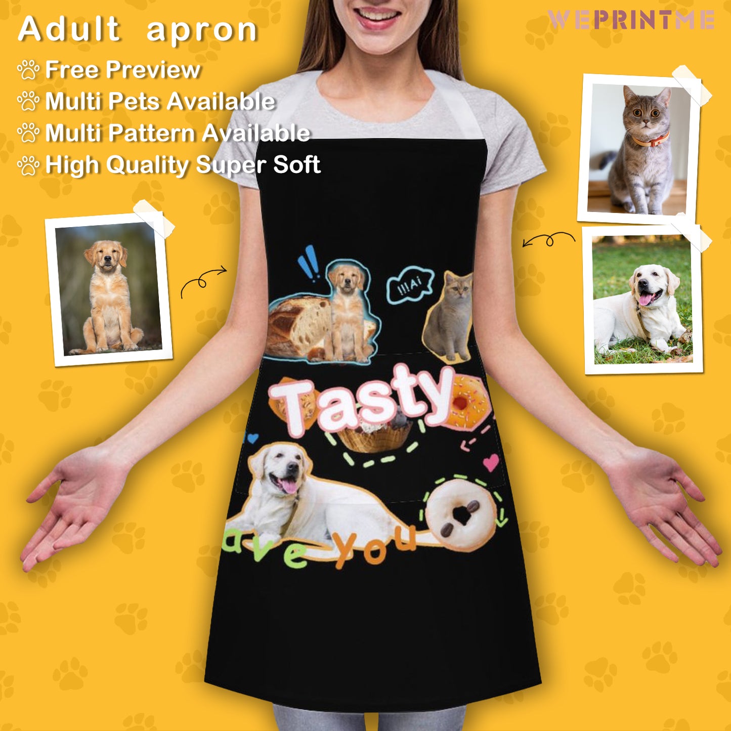 Custom Pet Face Tasty Apron