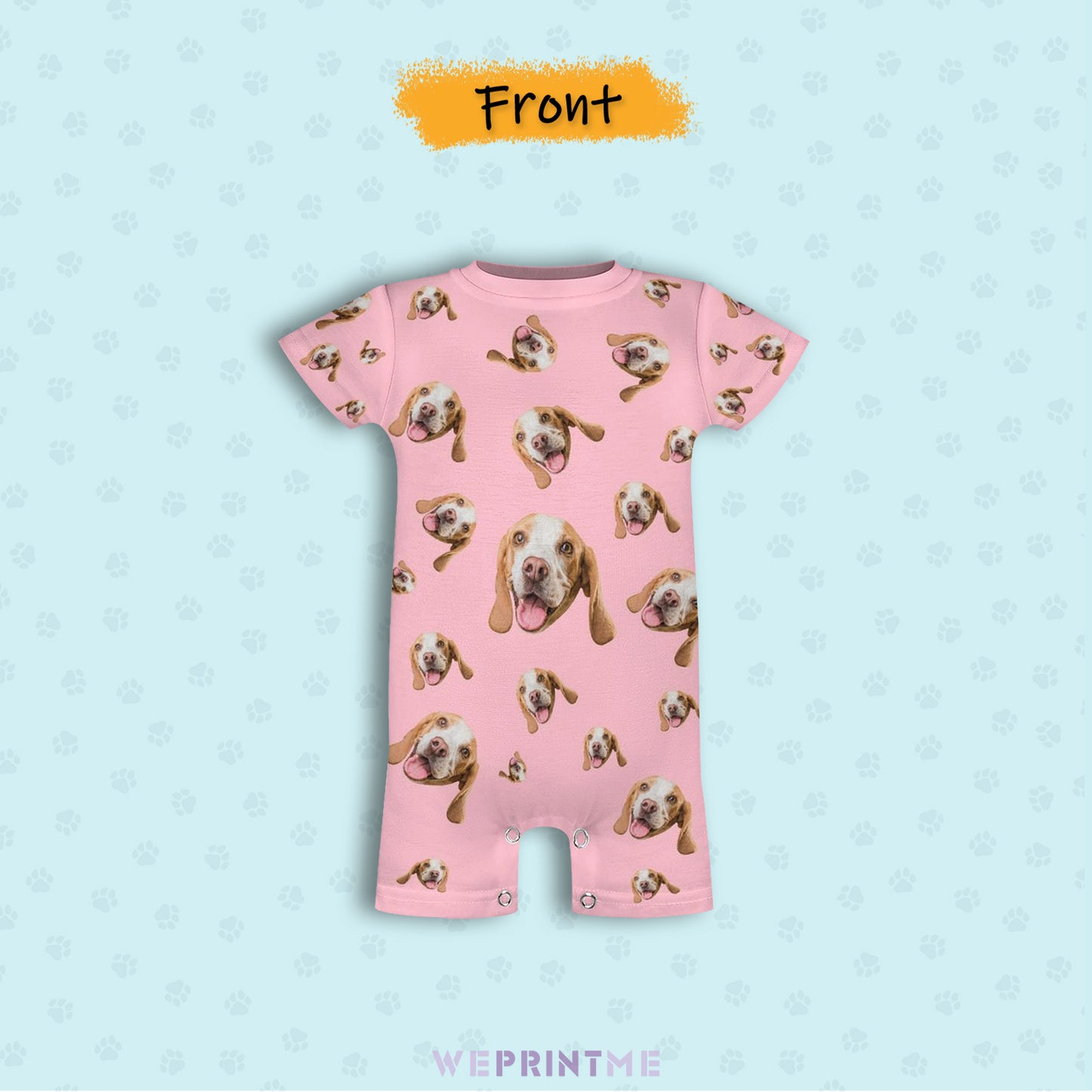 Custom Pet Face Pets Everywhere Baby Romper