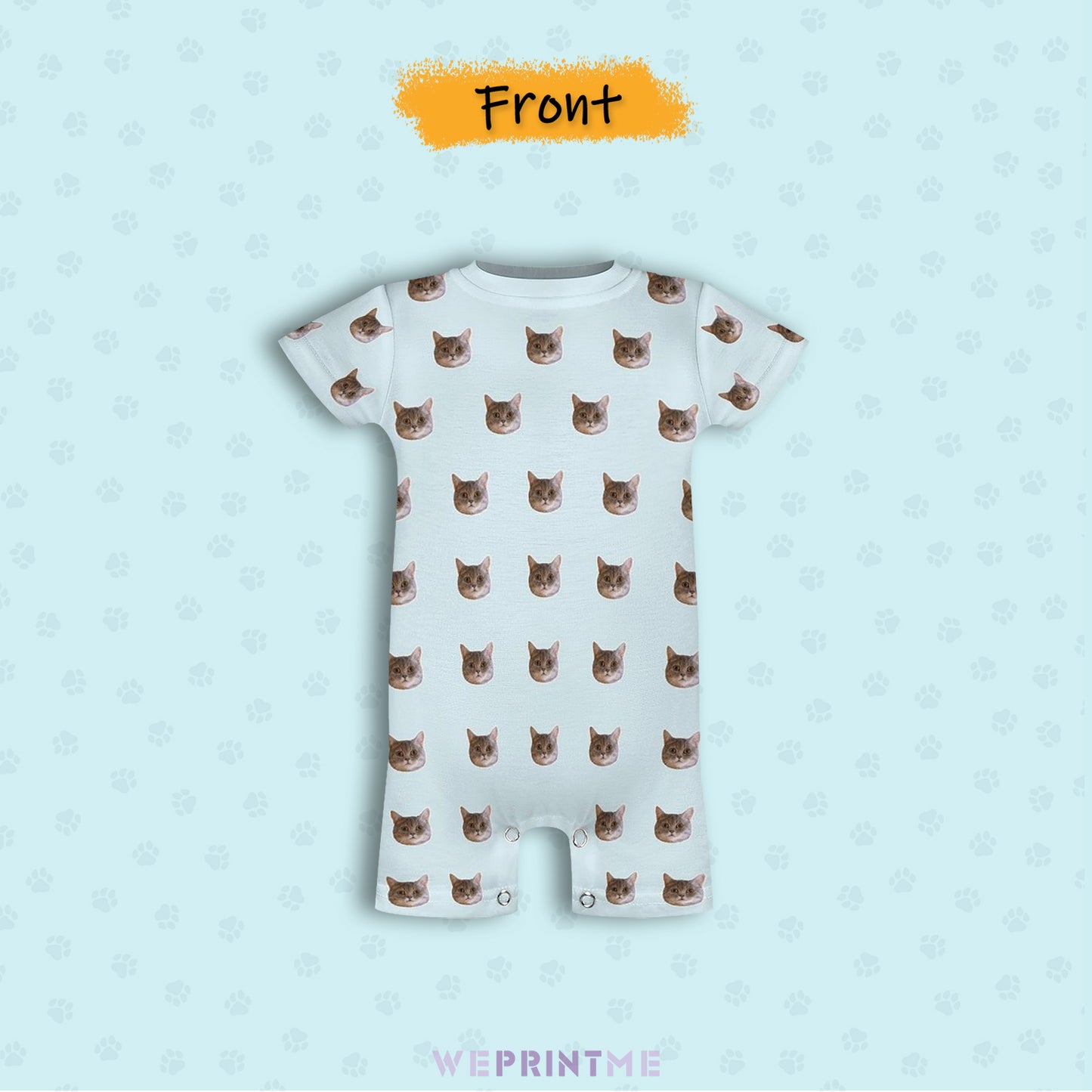 Custom Pet Face Lovely Baby Romper