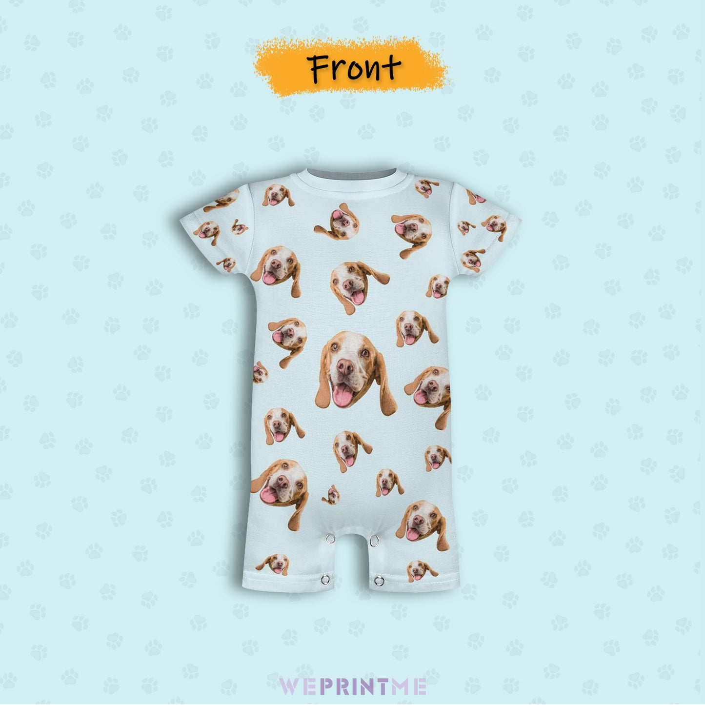 Custom Pet Face Pets Everywhere Baby Romper