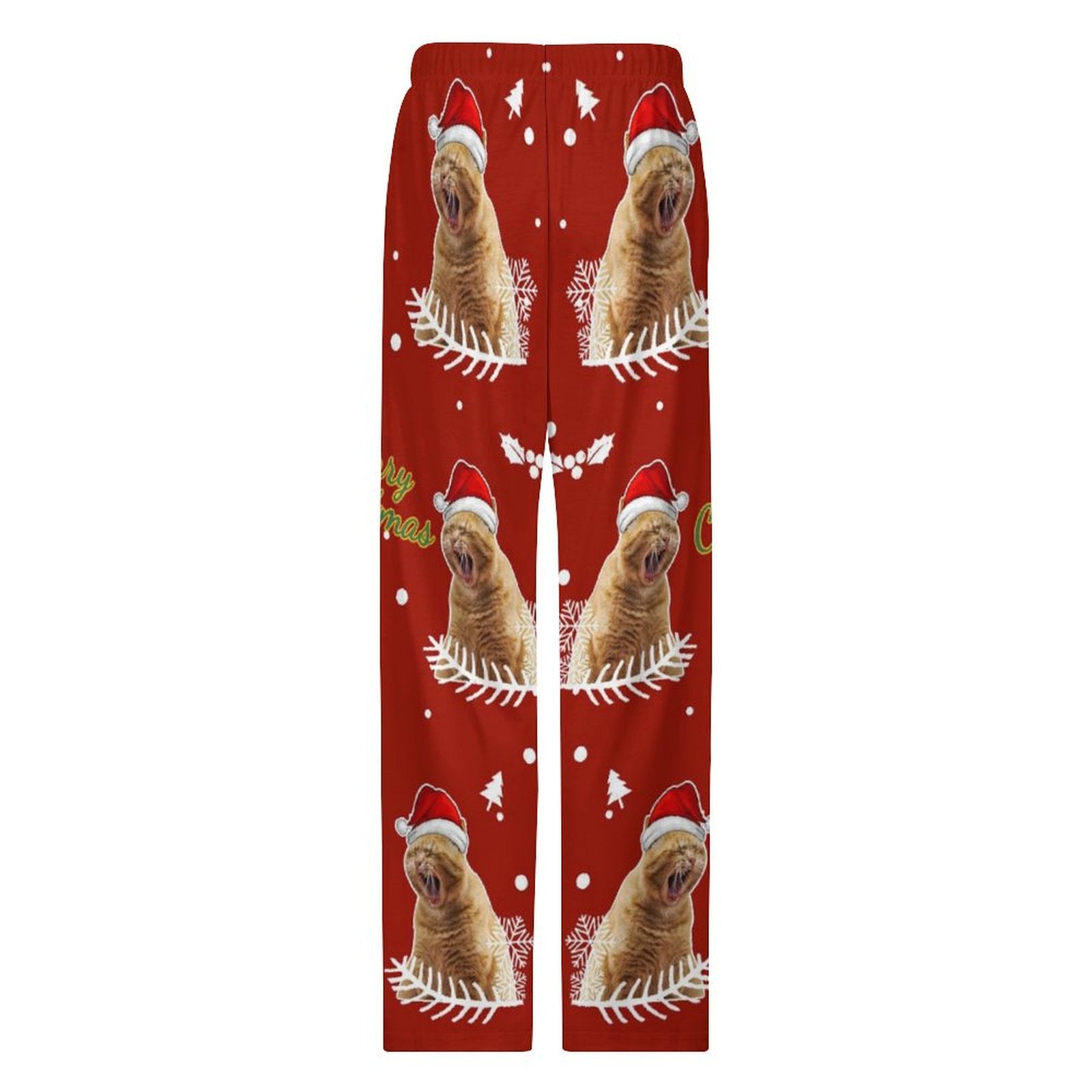 Custom Pet Happy Christmas Pajama Pants - WEPRINTME