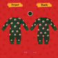 Custom Pet Face Baby Romper Santa Red Plaid Romper