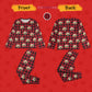 Custom Pet Face Pajama Set Santa Red Plaid Couple Matching Christmas Pajamas