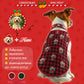 Custom Pet Face&Name Pet Vest Santa Hat Red Plaid Dog Vest