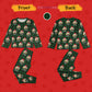 Custom Pet Face&NameSanta Hat Red Plaid Kids Long Pajama Set