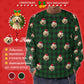 Custom Pet Face&Name Santa Hat Red Plaid Men's Sweatshirt