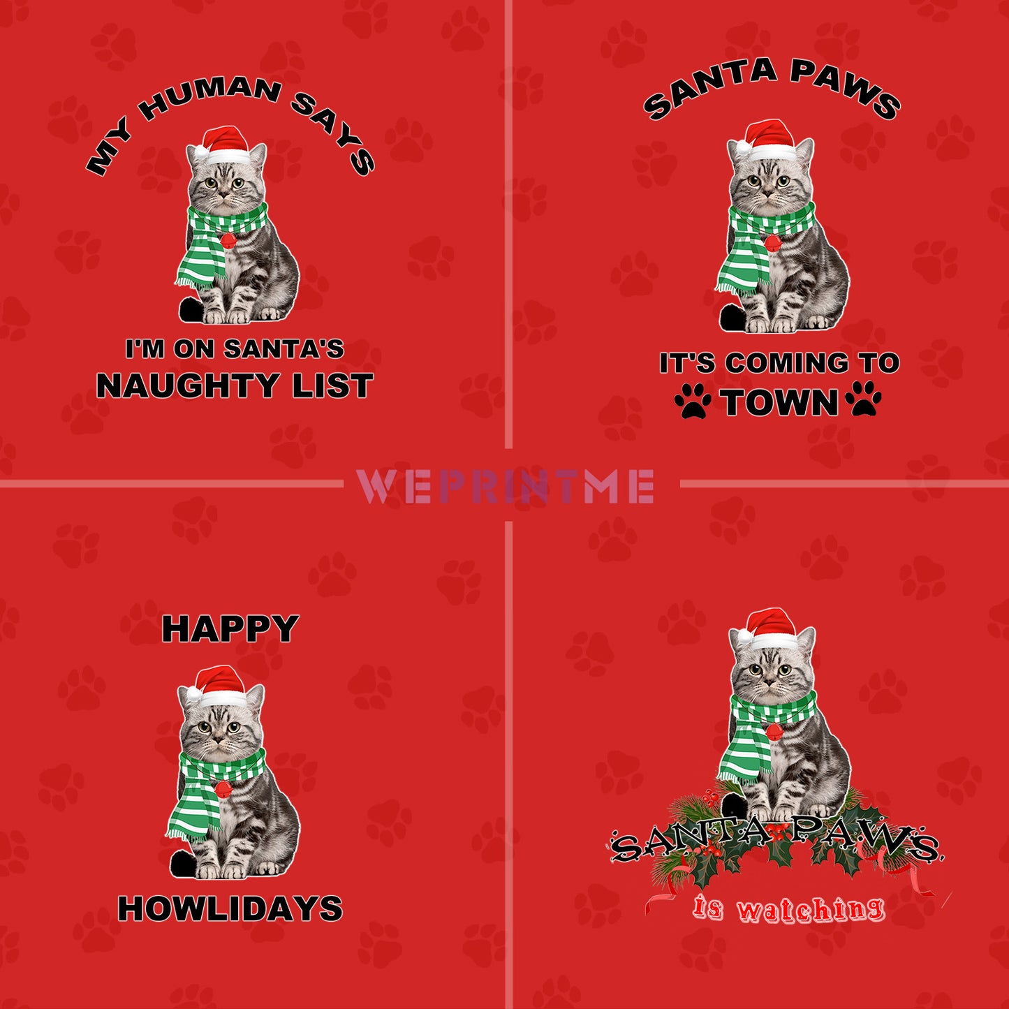 Custom Pet Face Funny Christmas Pajama Set