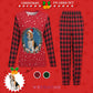 Custom Pet Face Wreath Christmas Pajama Set