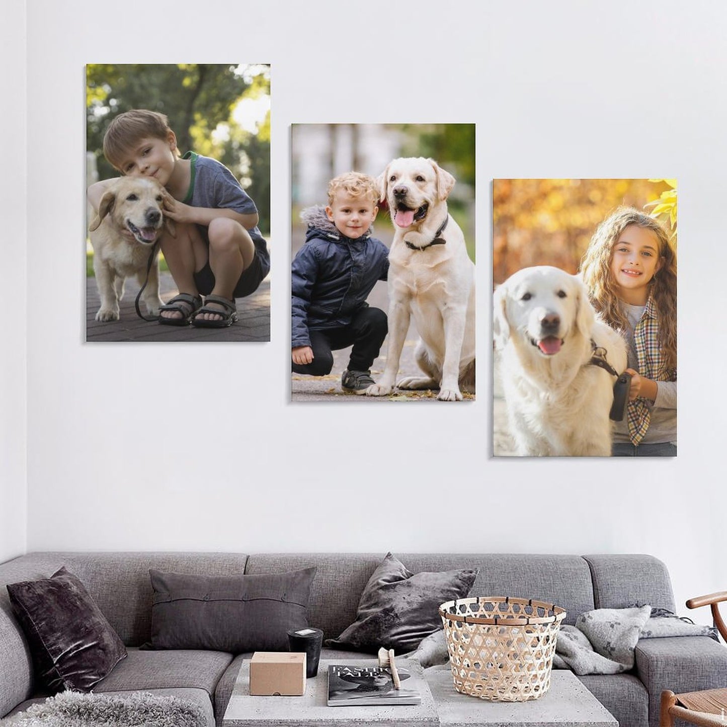 Custom Photo 3 Panel Hanging Canvas