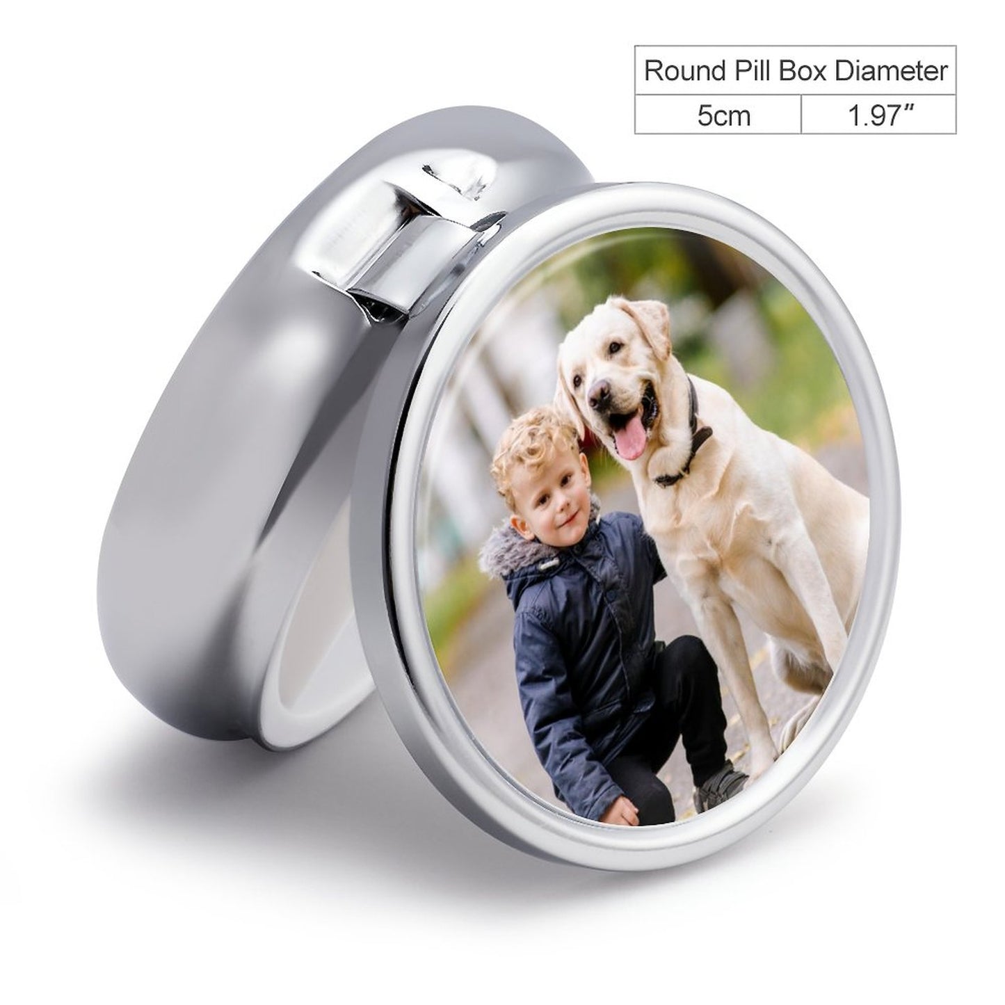 Custom Photo Round Pill Box