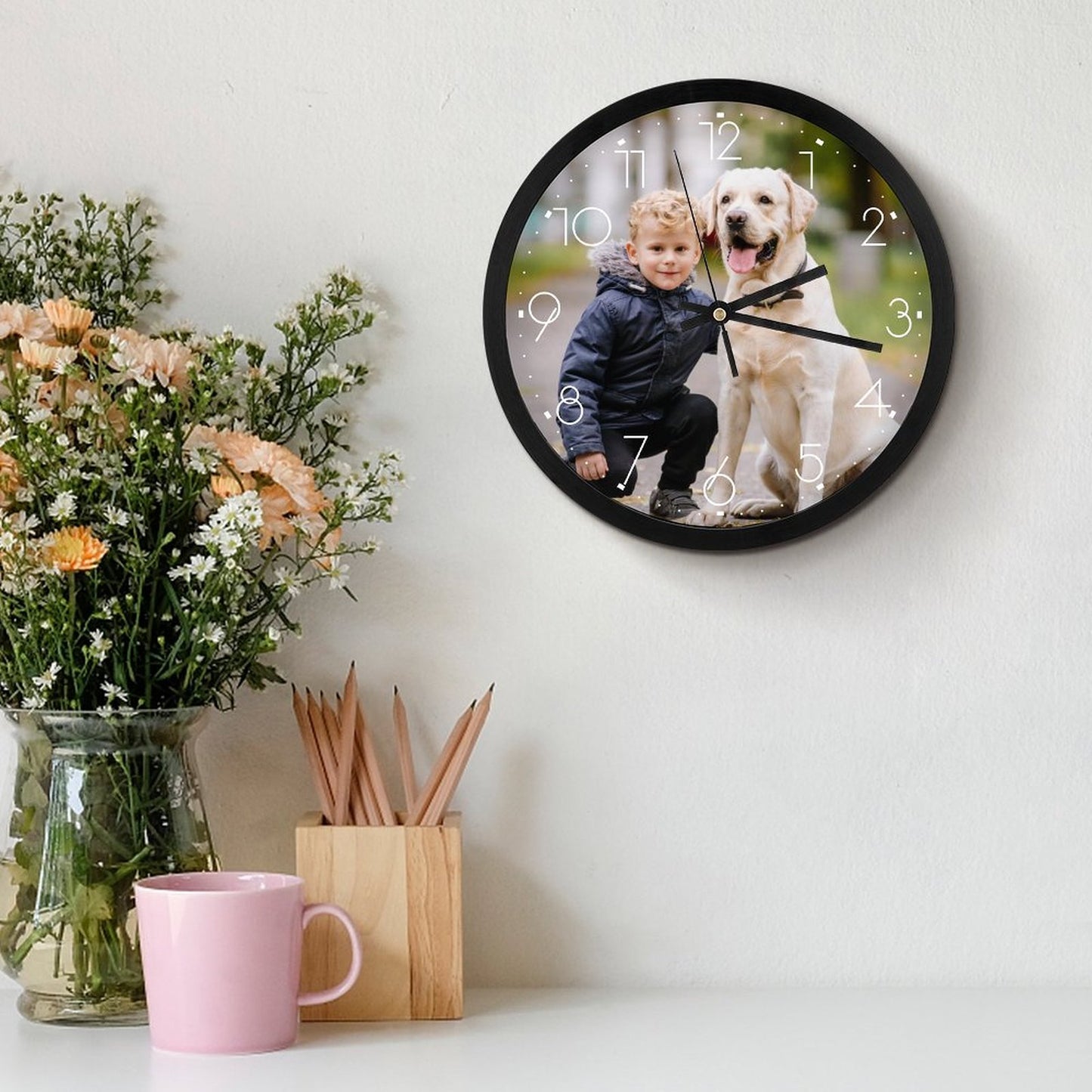 Custom Photo Fashion Round Clock