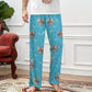 Men Front Show of Personalized Cat Pajama Pants Cats Face on Pants