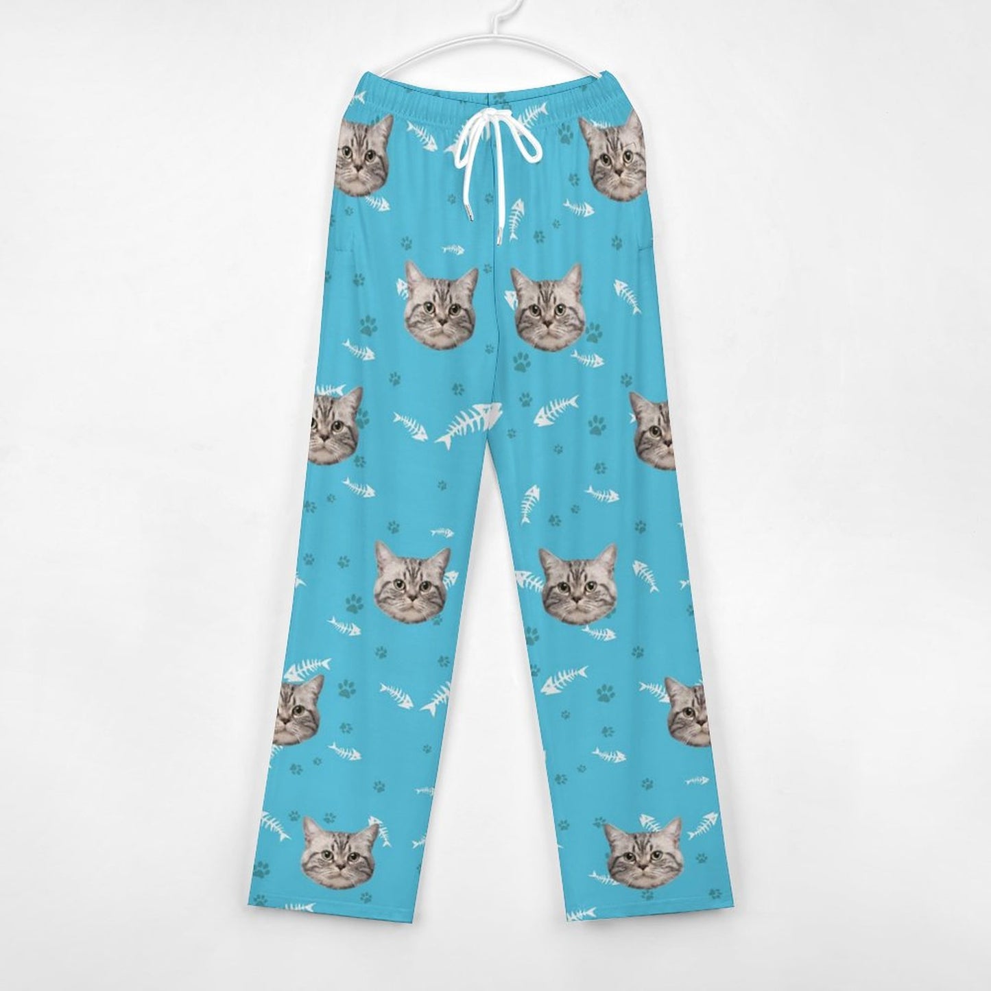 Show of Personalized Cat Pajama Pants Cats Face on Pants