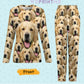 Personalized Pet Pajamas Seamless Face Women's Long Sleeve Pajamas