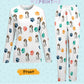 Personalized Pet Pajamas Lovely Pet and Paws Women's Long Sleeve Pajamas