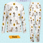 Personalized Pet Pajamas Sun Flowers Women's Long Sleeve Pajamas