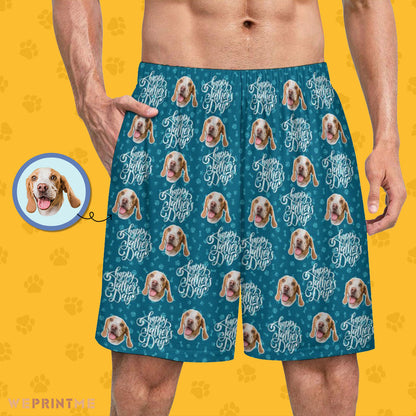 Custom Pet Men's Pajama Pants Happy Father's Day Pajama Shorts