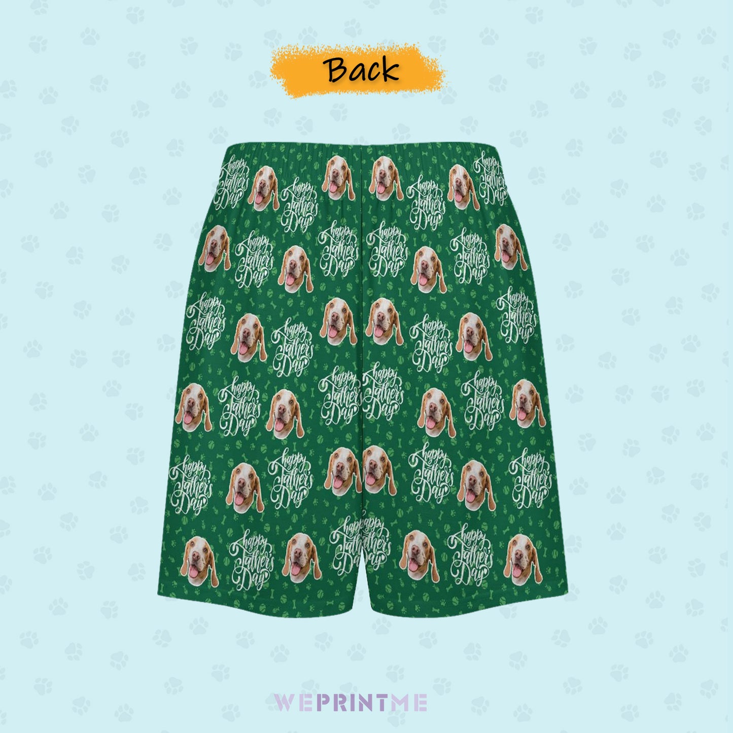 Custom Pet Men's Pajama Pants Happy Father's Day Pajama Shorts