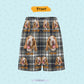 Custom Pet Men's Pajama Pants I Love Dad Tartan Pajama Shorts