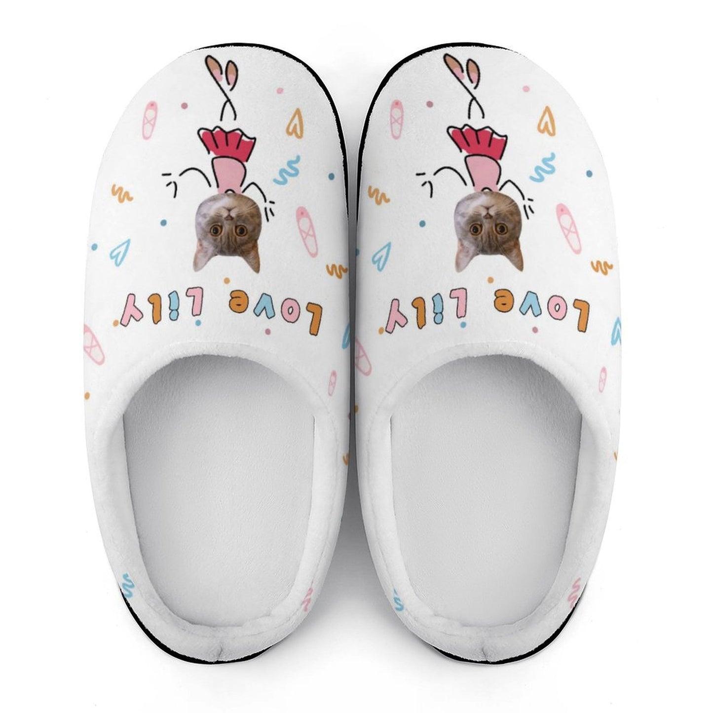 Custom Pet Face Cute Pet Cartoon Cotton Slippers