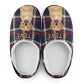 Custom Pet Face and Name Plaid Cotton Slippers