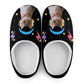 Custom Pet Face Space Rock Cotton Slippers