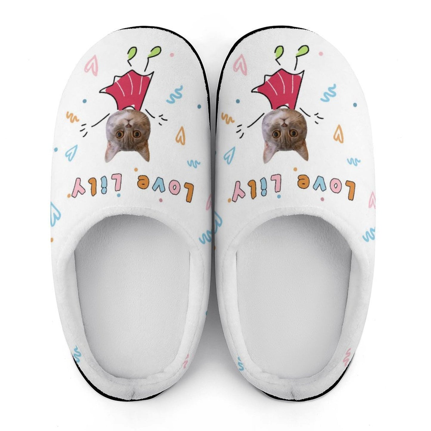 Custom Pet Face Cute Pet Cartoon Cotton Slippers