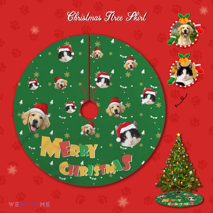 Personalized Pet Face Christmas Tree Skirt-WEPRINTME-9