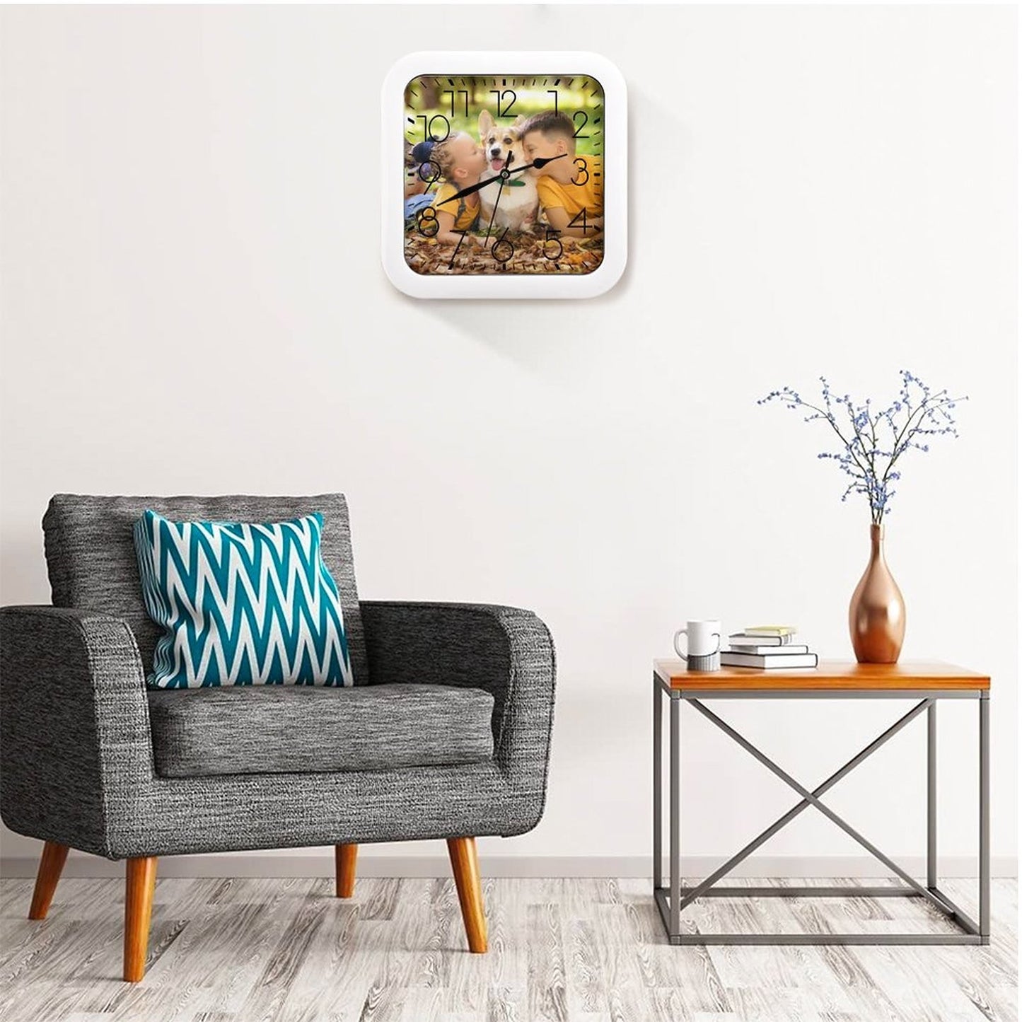 Custom Photo Fashion Square Clock