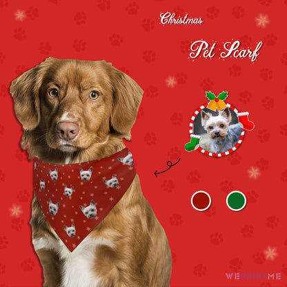 Custom Pet Scarf Christmas Pet Face Bandana-WEPRINTME-1