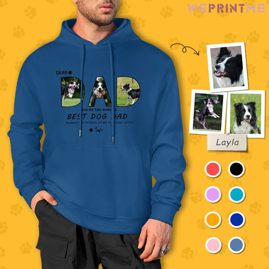 Custom Pet Best Dad or Mom Unisex Cotton Hoodie