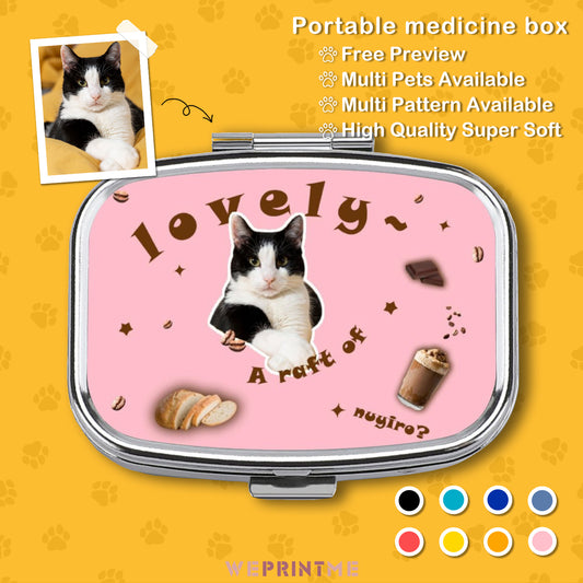 Custom Pet Face Lovely Portable Medicine Box