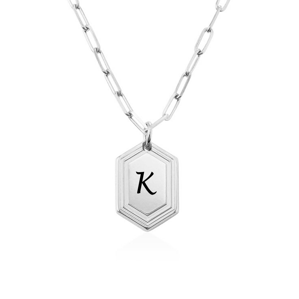 WEPRINTMENecklaceCustom Letter Rhombus Necklace