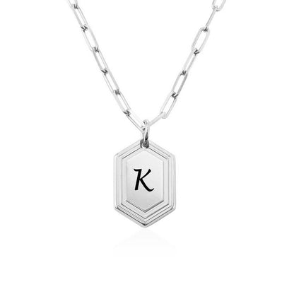 WEPRINTMENecklaceCustom Letter Rhombus Necklace