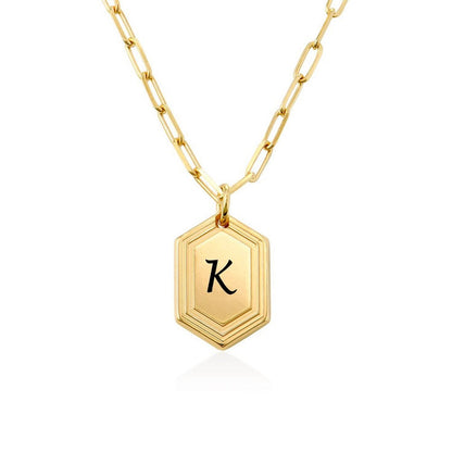 WEPRINTMENecklaceCustom Letter Rhombus Necklace