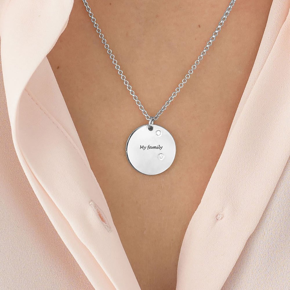 WEPRINTMENecklaceCustom Text Wafer Necklace