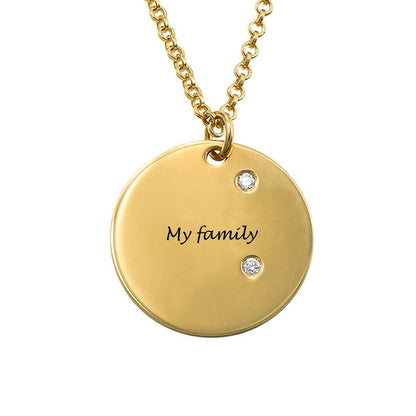 WEPRINTMENecklaceCustom Text Wafer Necklace