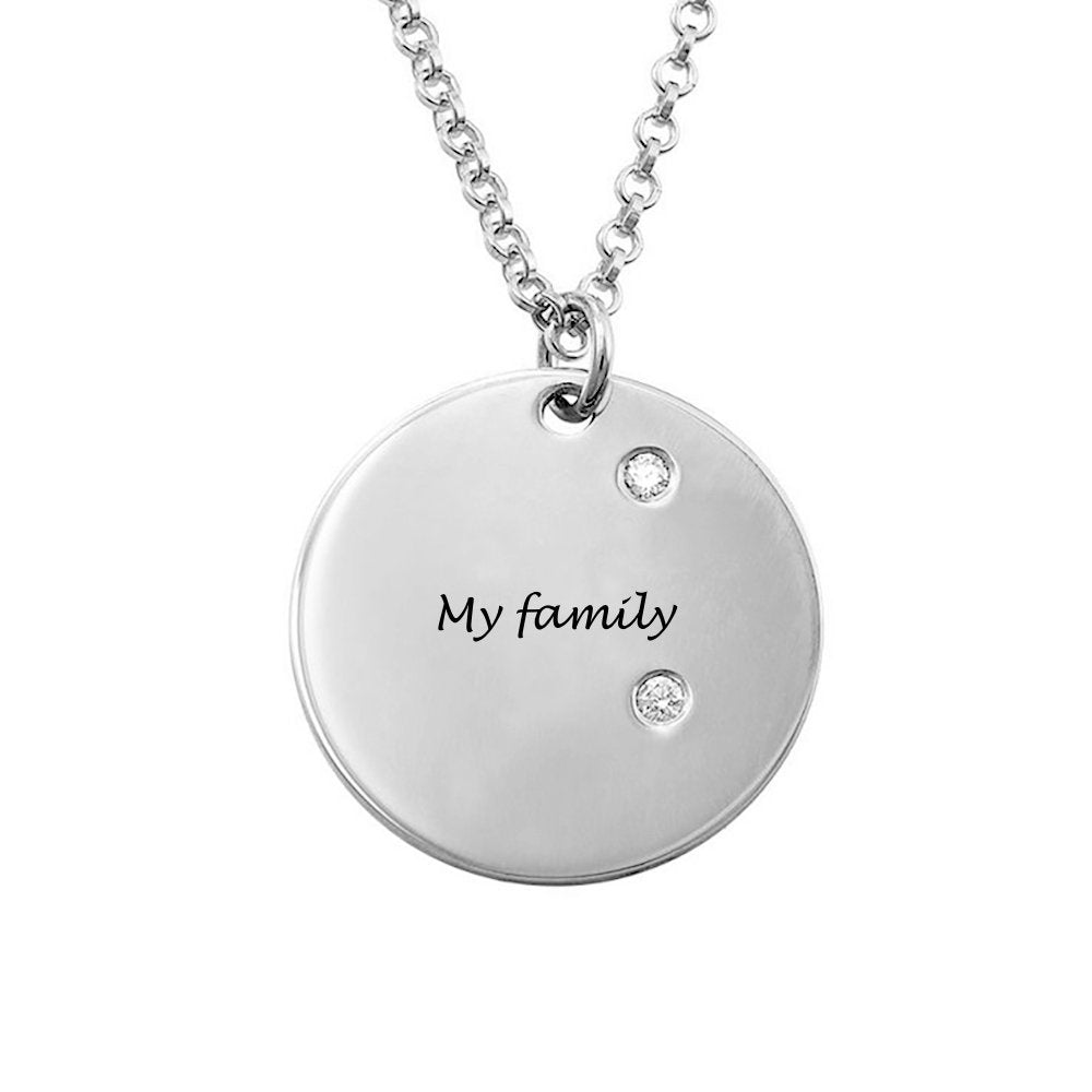 WEPRINTMENecklaceCustom Text Wafer Necklace