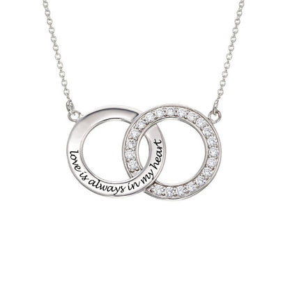 WEPRINTMENecklacesCustom Text Interlocking Round Necklace